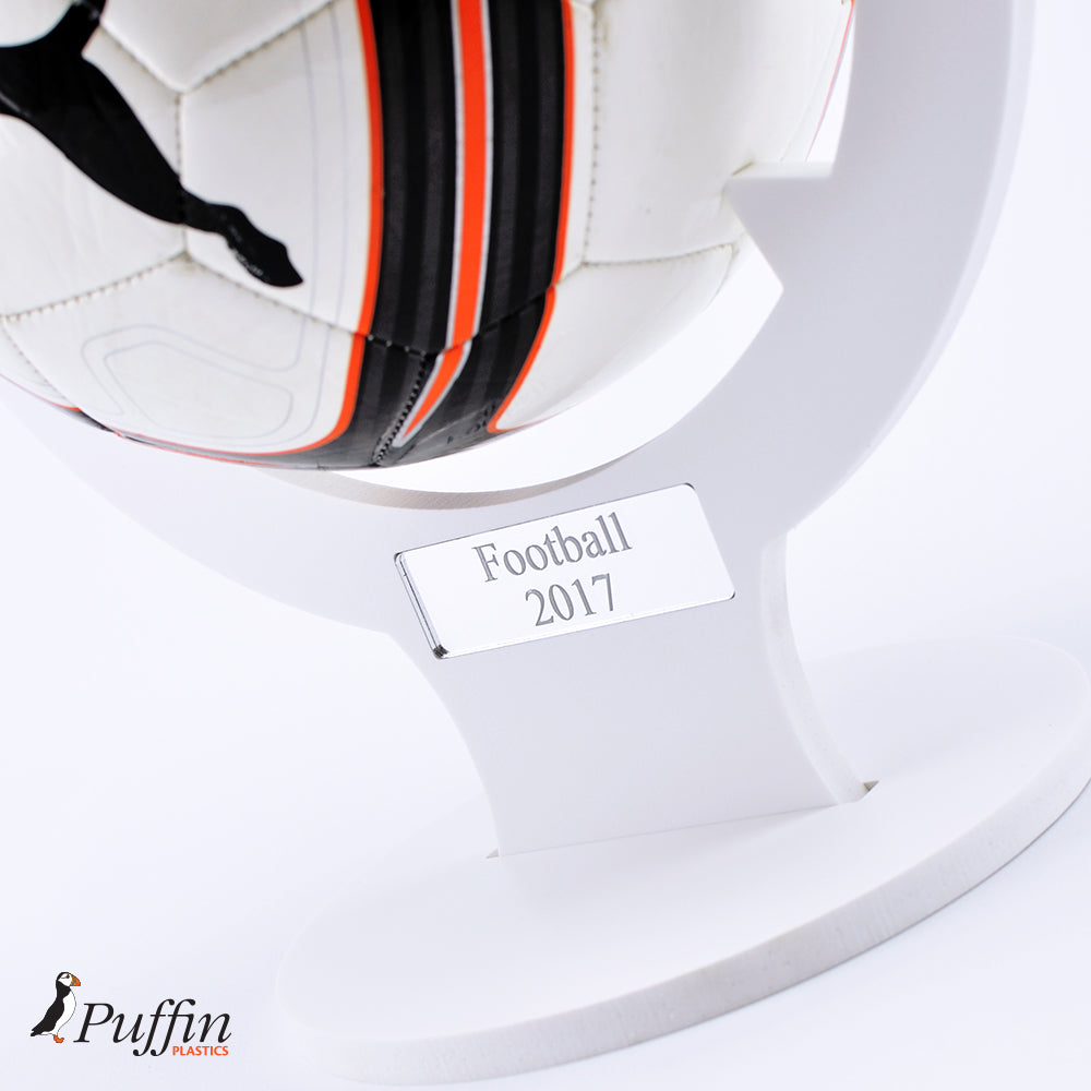 Football Display Plinth - WHITE