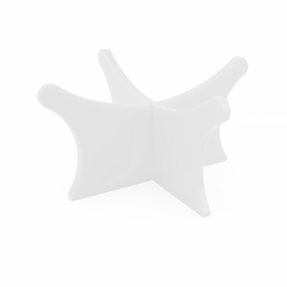 Football display stand and riser plinth – White