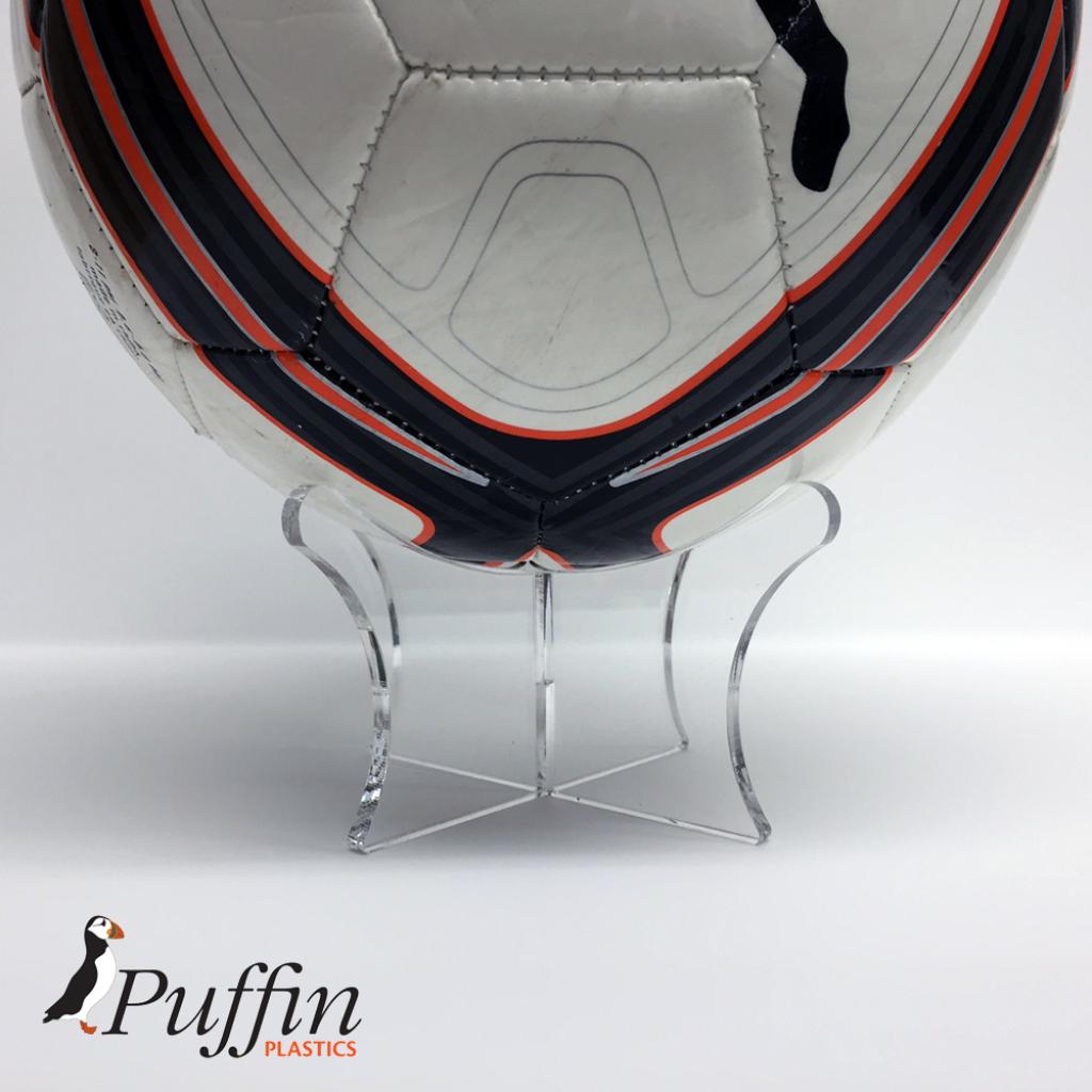 Football Display Stand / Riser Plinth - CLEAR – additional product view