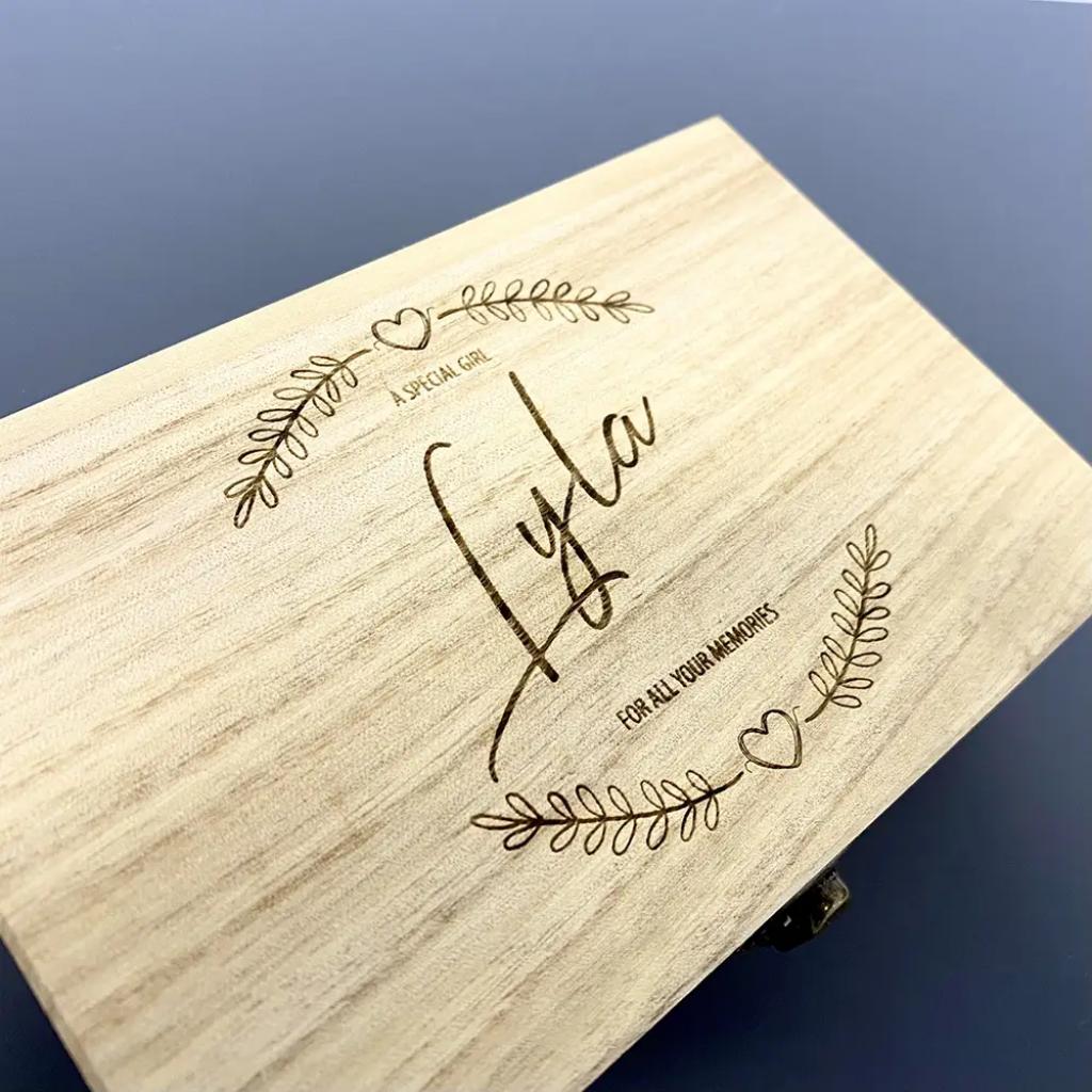 Personalised Wooden Memory Box – additional product view
