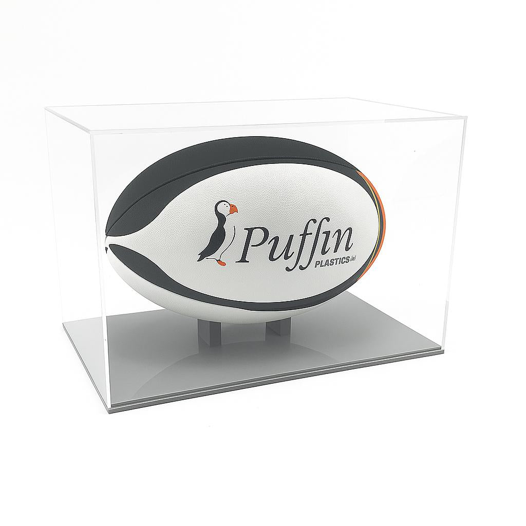 Rugby Ball Display Case (Landscape) - Colour Base