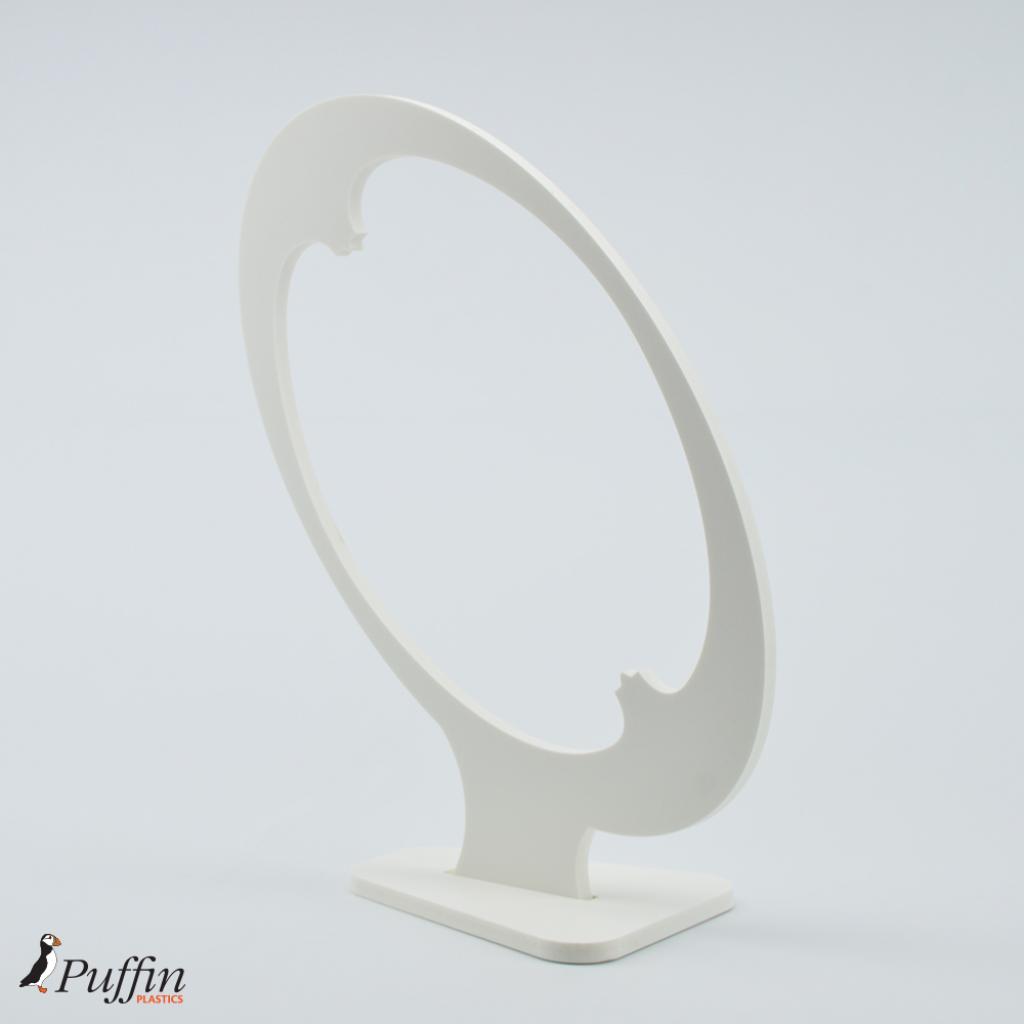 Rugby Ball Display Plinth - WHITE – additional product view