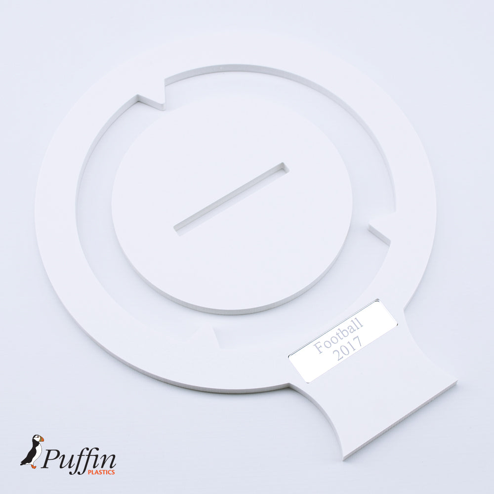 Football Display Plinth - WHITE