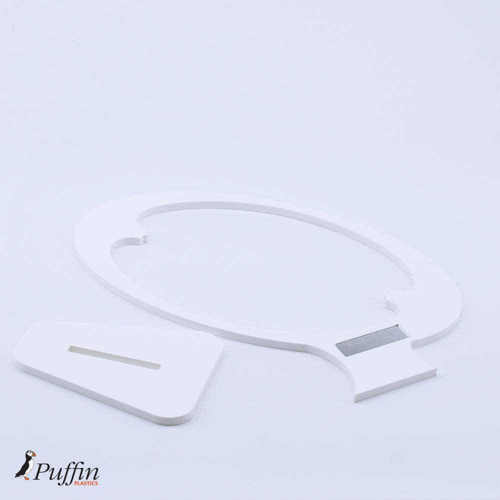 Rugby Ball Display Plinth - WHITE