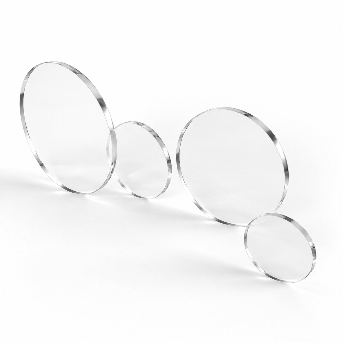 Clear acrylic discs in assorted sizes – additional product view