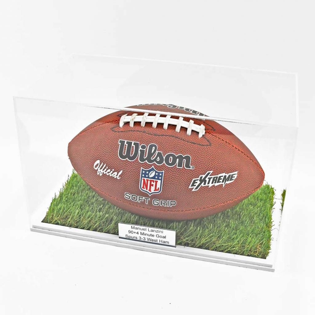 American Football Display Case - Grass Effect Base – additional product view