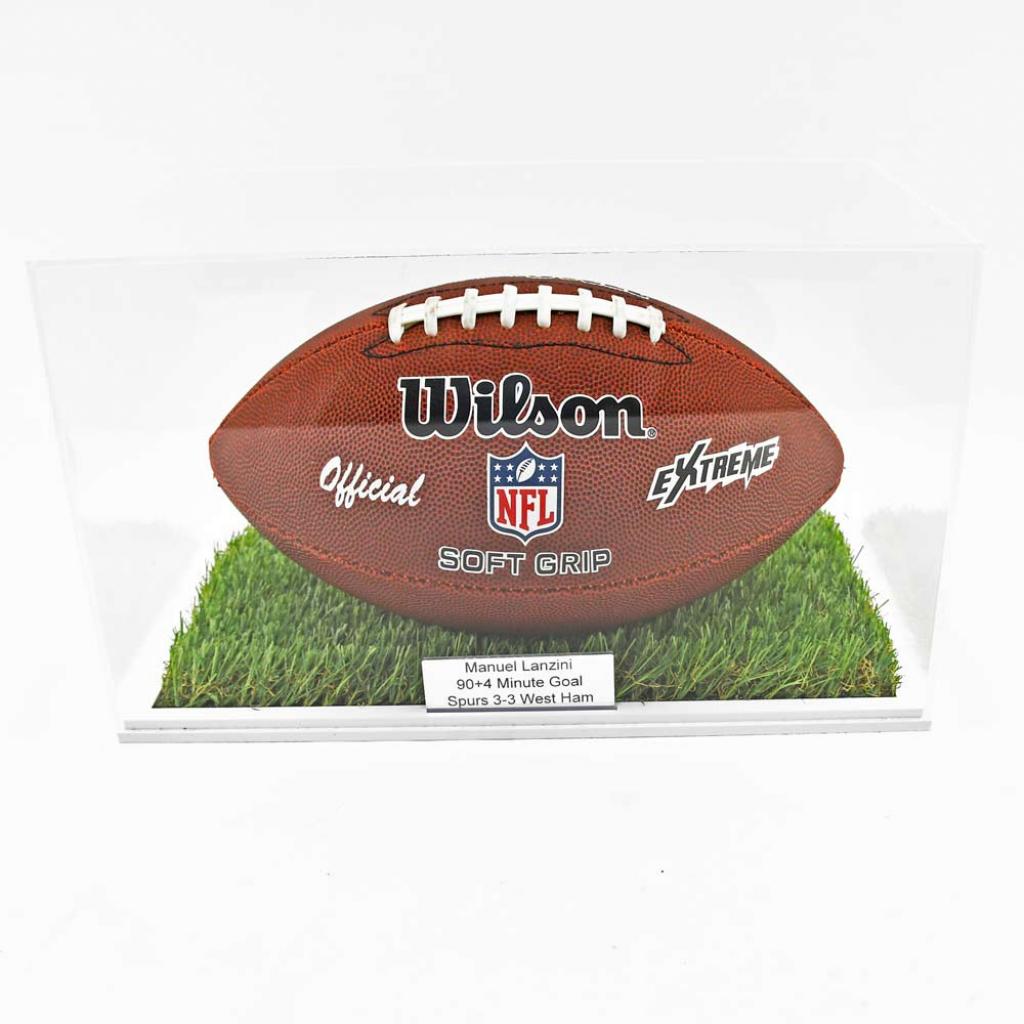 American Football Display Case - Grass Effect Base – additional product view