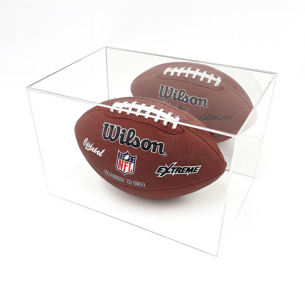 American Football Display Case - With Mirror Backing
