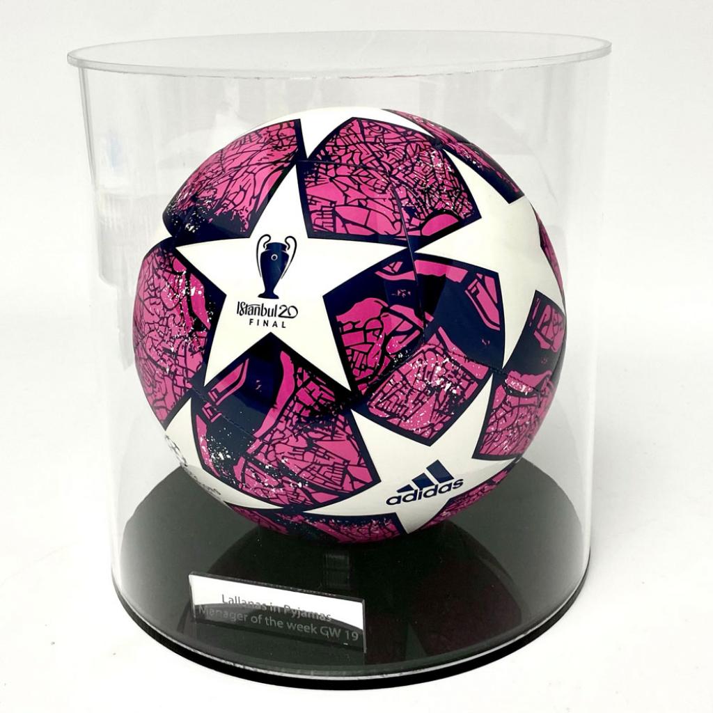 Cylindrical Football Display Case – additional product view