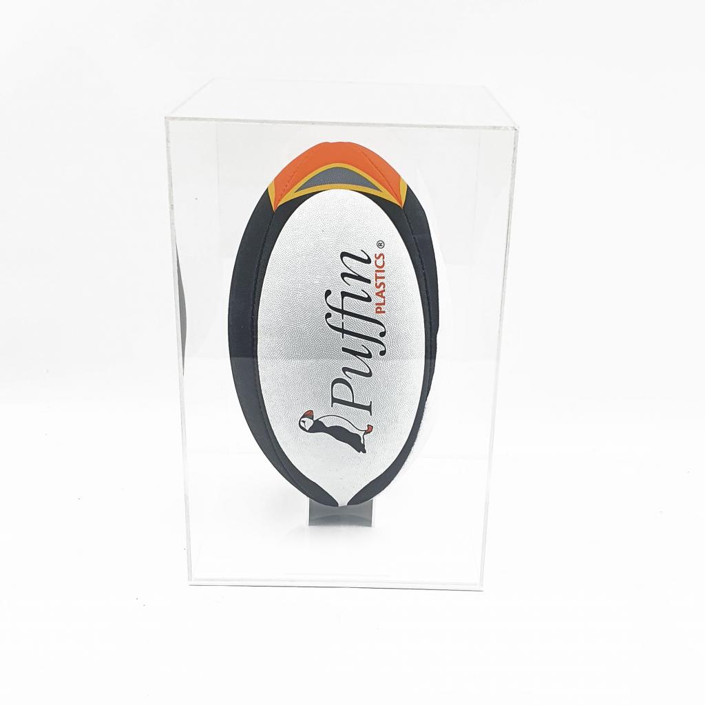 Rugby Ball Display Case Deluxe (Portrait)