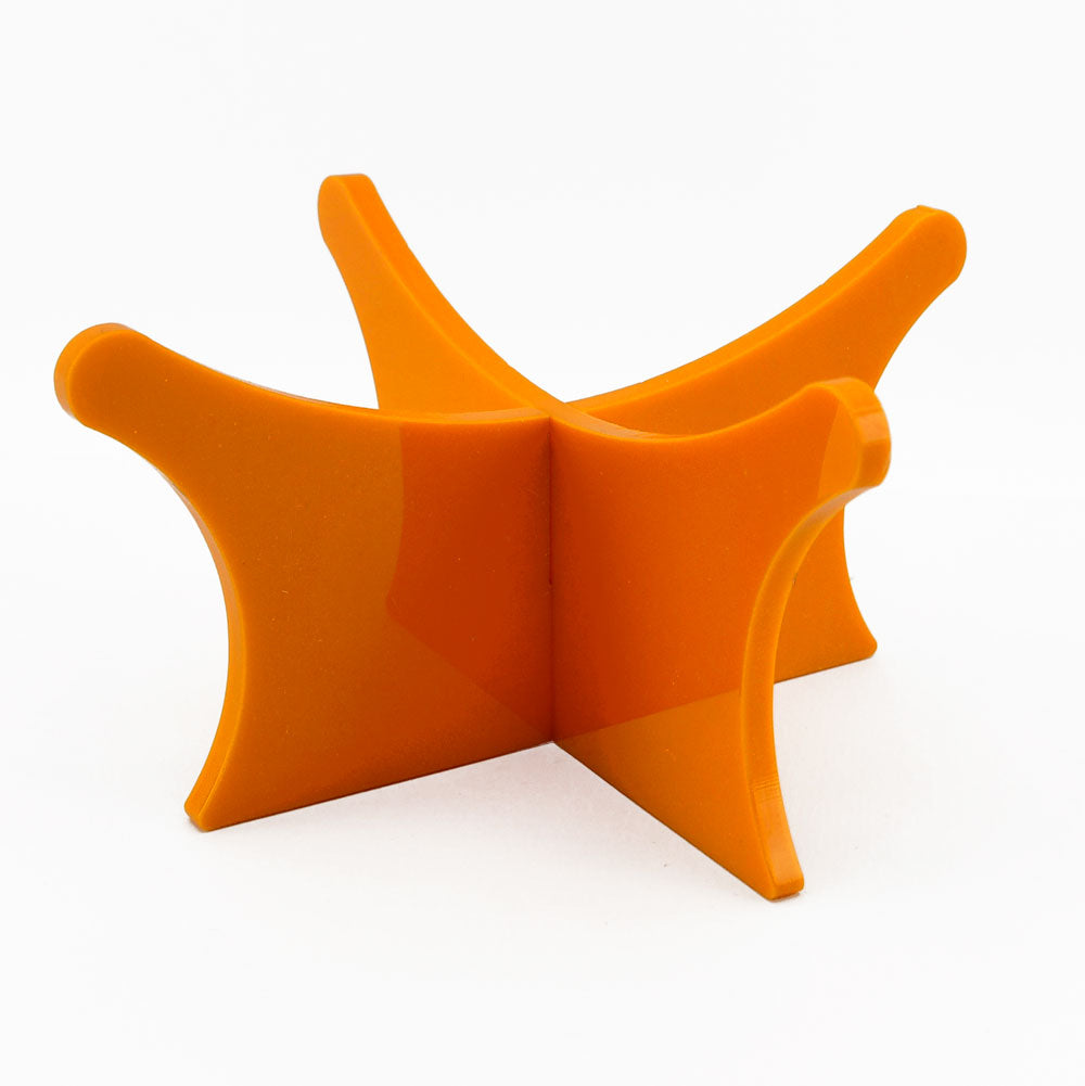 Football display stand and riser plinth – Orange