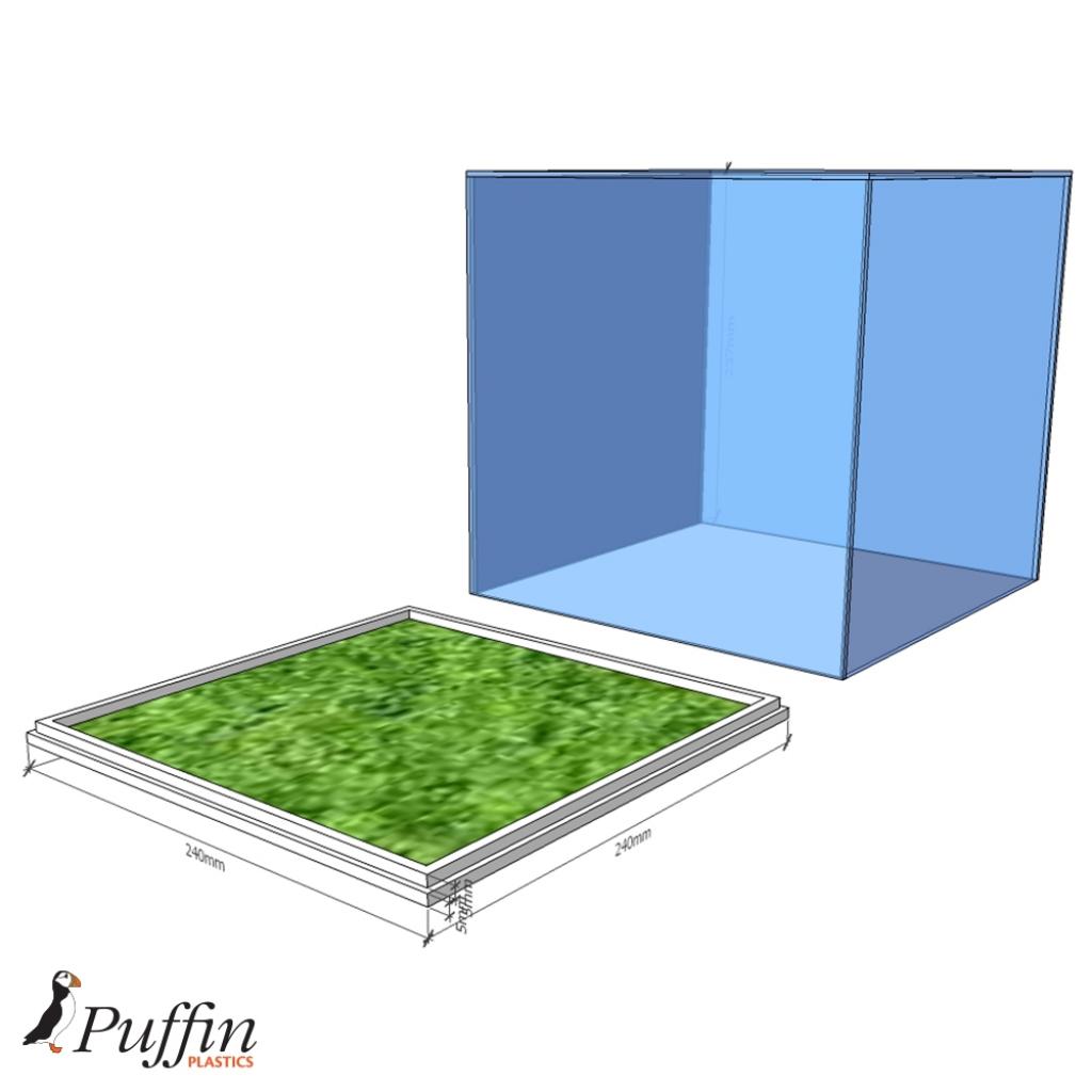 Football Display Case - 10MM White Grass Effect Base – additional product view