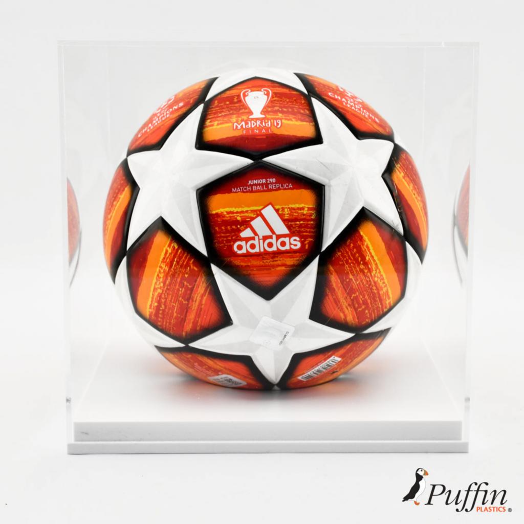 Football Display Case - Foamex Raised Base