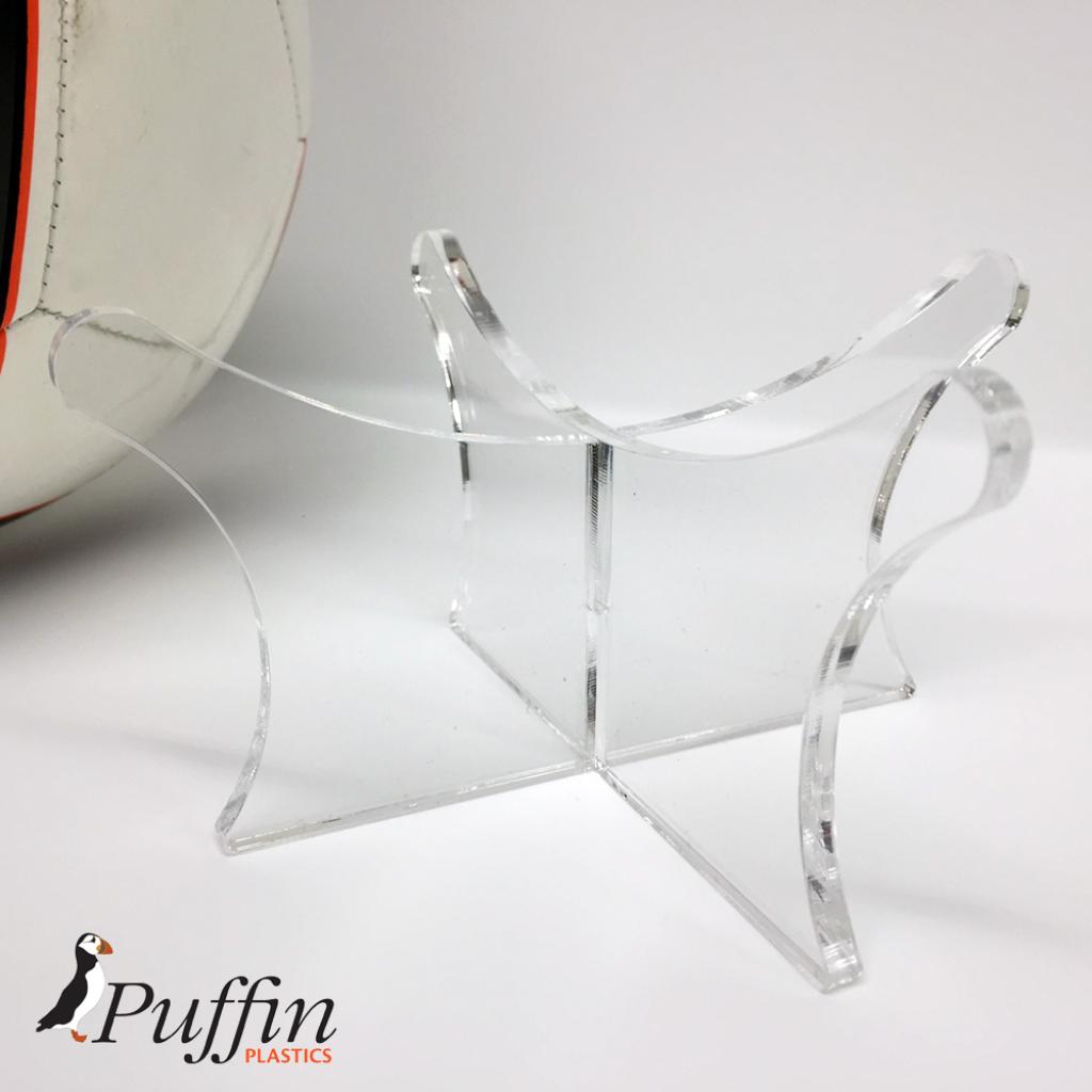 Football Display Stand / Riser Plinth - CLEAR – additional product view