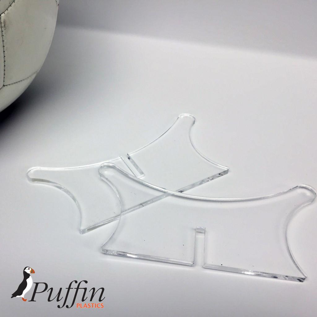 Football Display Stand / Riser Plinth - CLEAR – additional product view