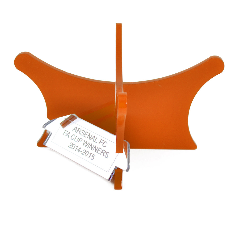Football display stand and riser plinth with inscription – Orange 363