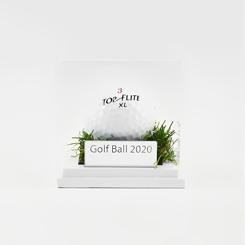 Golf Ball Display Case - Grass Effect Base