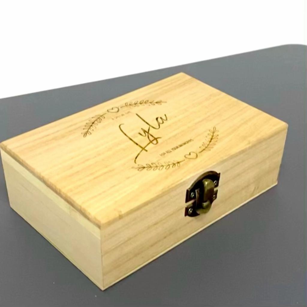 Personalised Wooden Memory Box – additional product view