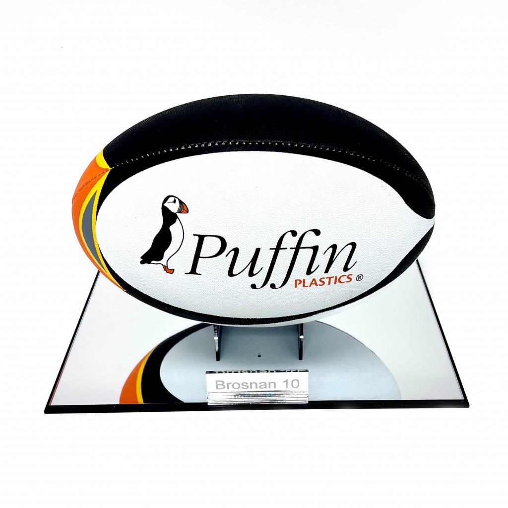 Rugby Ball Display Case (Landscape) - Mirror Base – additional product view